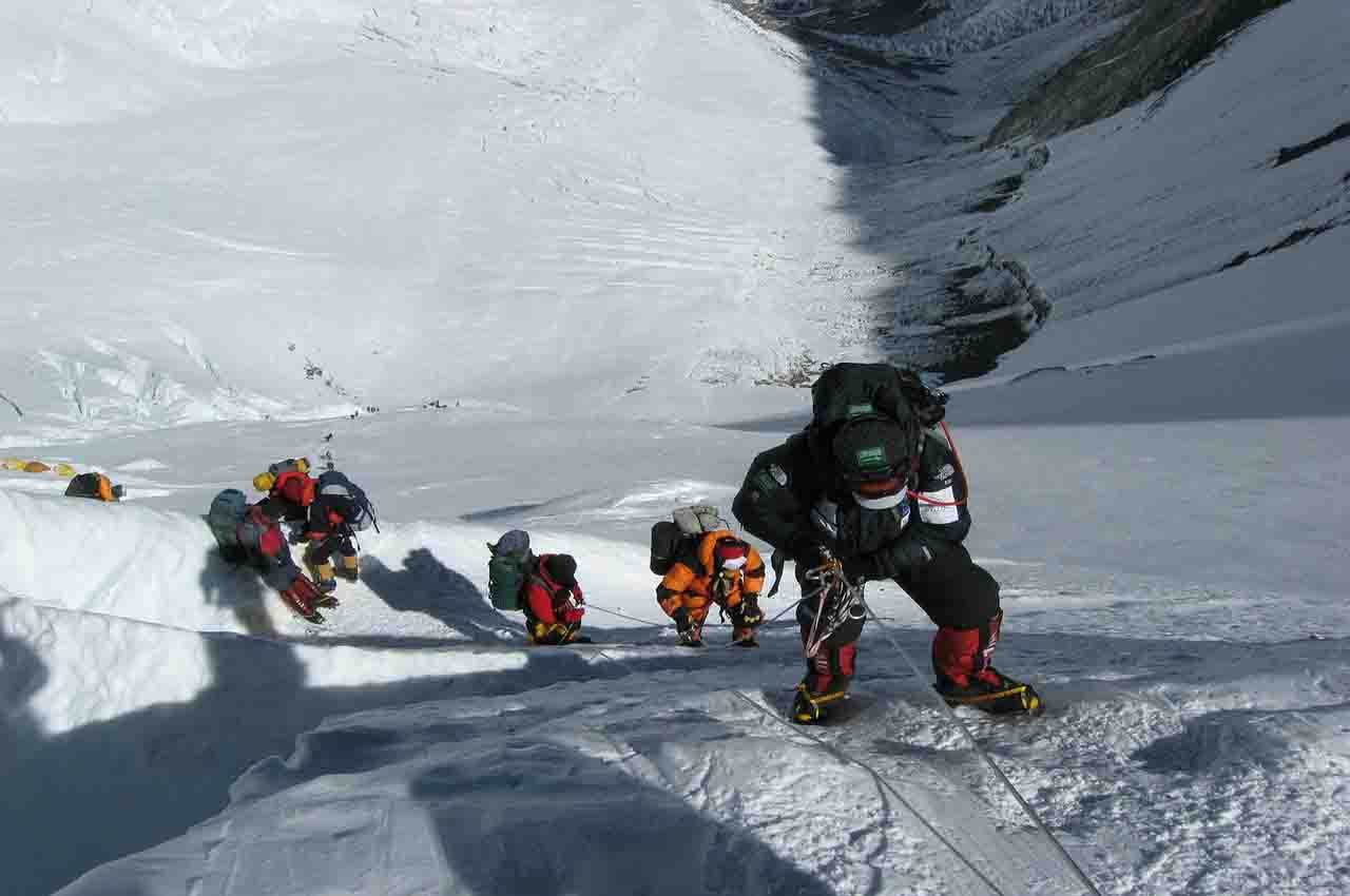 Height of Mount Everest for climbers