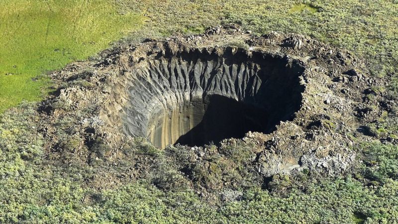 The crater is one of the holes at the end of the world