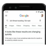 Google displays warnings about "fake news" and unreliable results