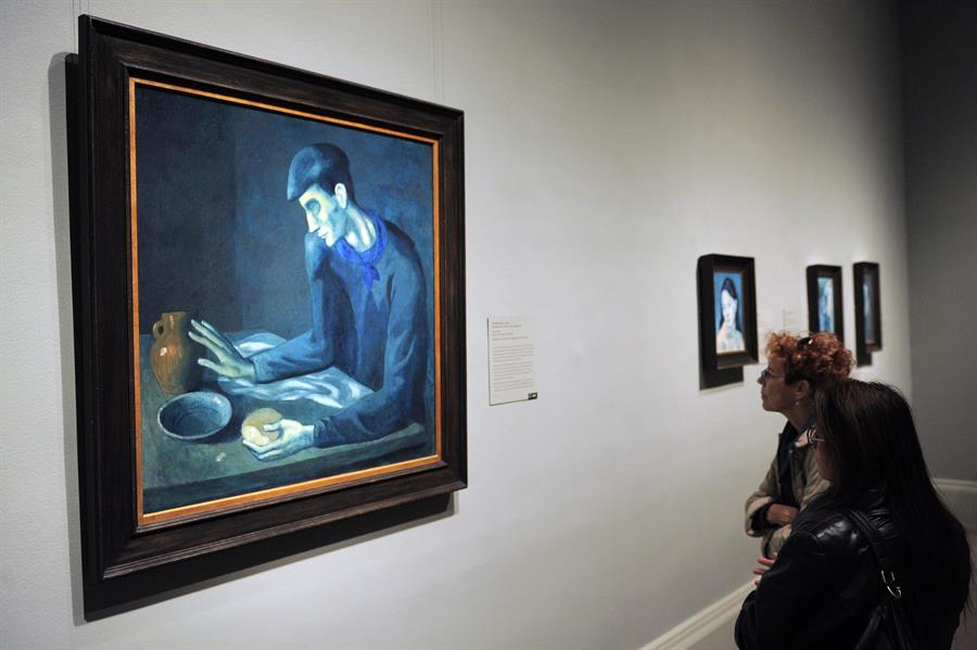 On top of that painting, Picasso painted his famous work The Blind Man's Meal.