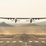 The flight of the largest airplane in existence