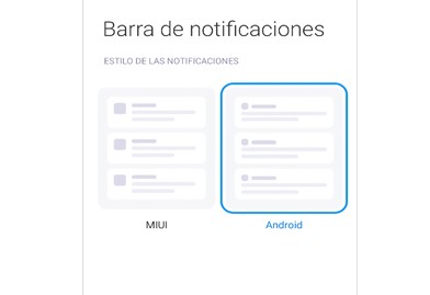 notification bar