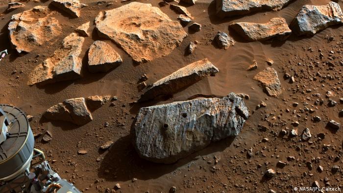 The Perseverance rover will initiate the first deposit on another world one of rocks.