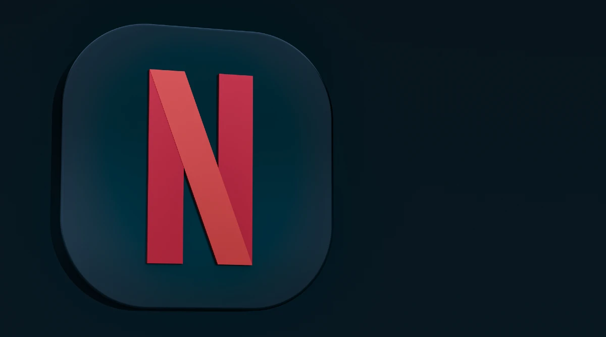 Netflix logo on black