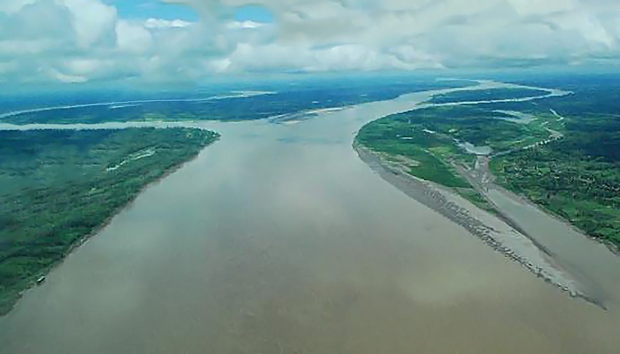 The confluences of the Marañon and Ucayali rivers give rise to the Amazon River.