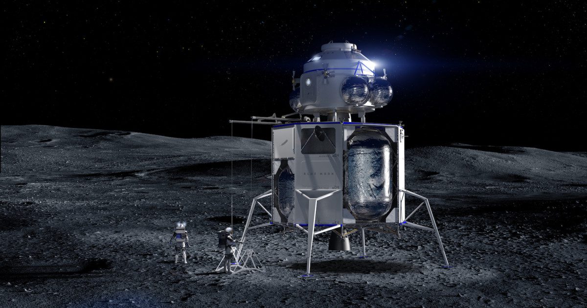 NASA's new lunar lander will be made by Blue Origin.