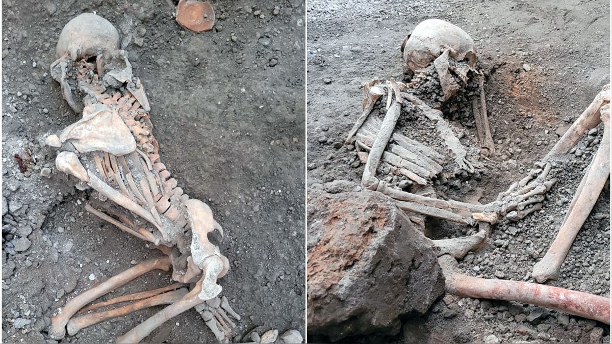 Two new skeletons in Pompeii were found these days.