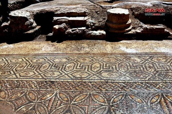 The impressive Roman mosaic discovered at Rastan.