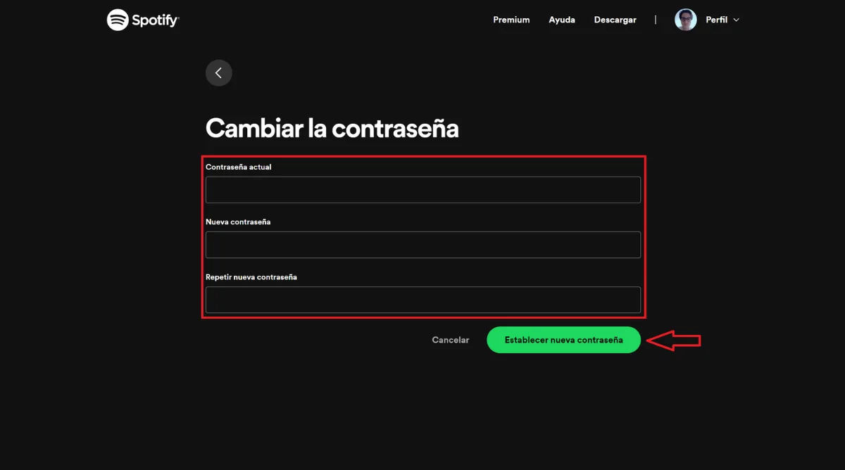 Create new key for Spotify